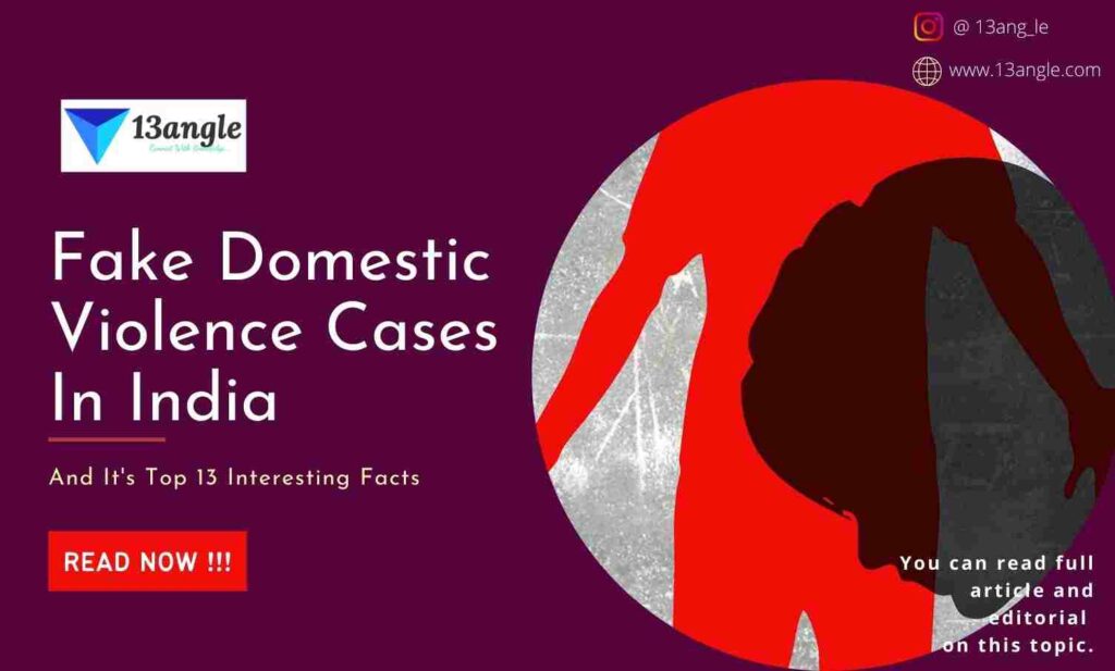 Fake Domestic Violence Cases In India And It's Top 13 Interesting Facts- 13angle.com