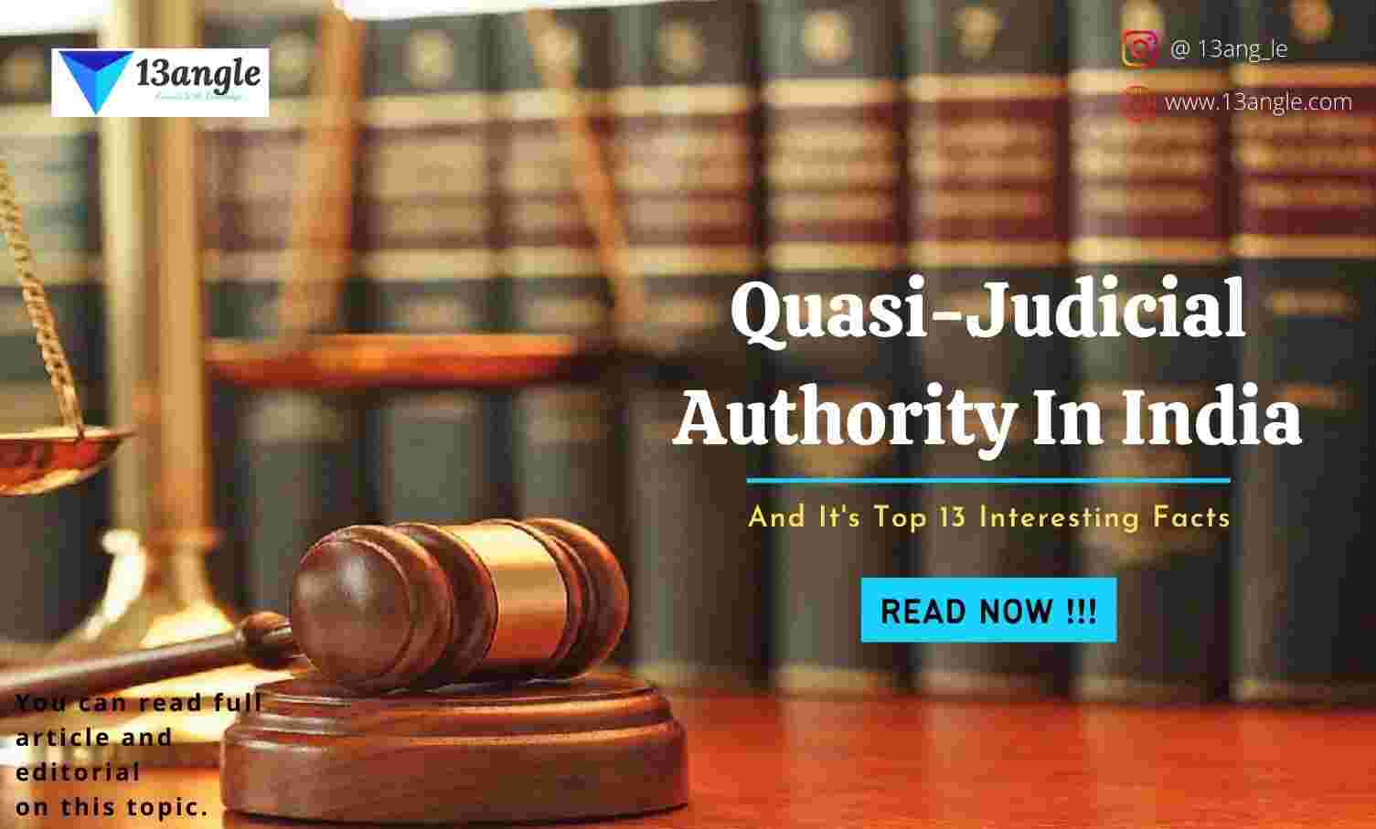 What Is Quasi Judicial Meaning In Hindi