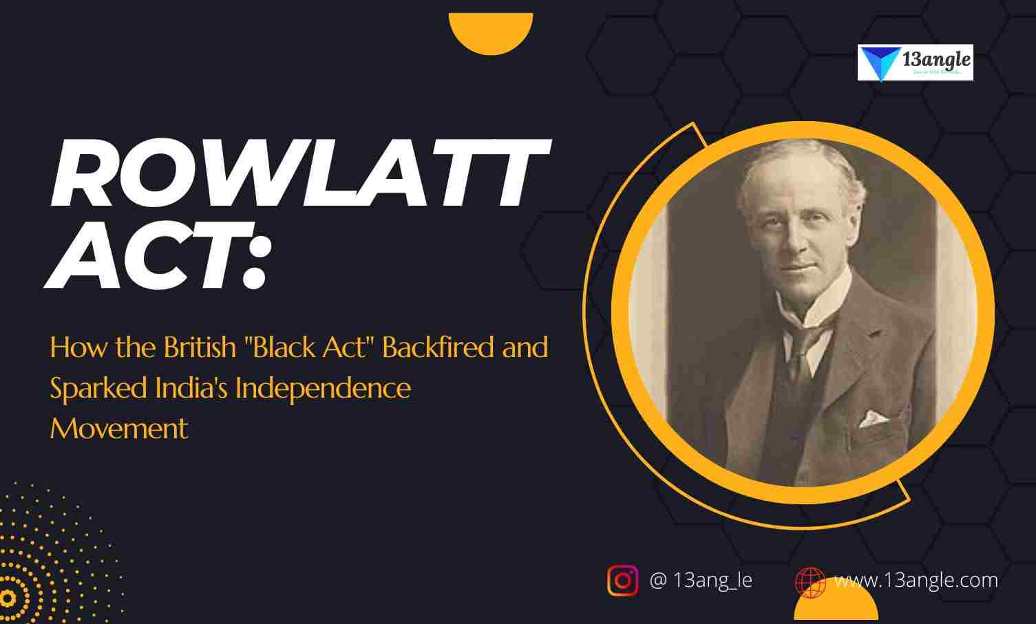 Rowlatt Act How the British Black Act Backfired and Sparked India's Independence Movement- 13angle.com