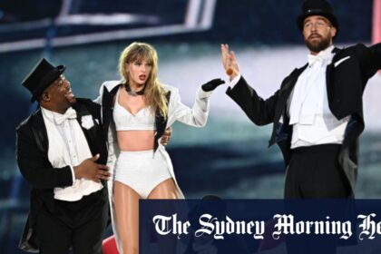 Travis Kelce joins Taylor Swift on stage as fans go wild in London