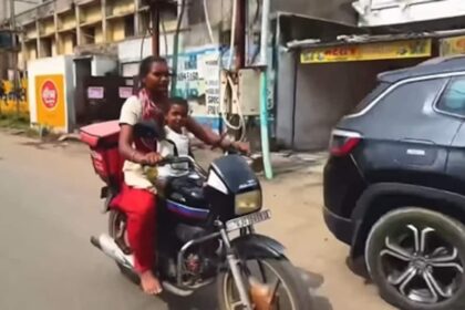 "Sherni": Internet Lauds Female Food Delivery Agent Riding A Bike With Her Child