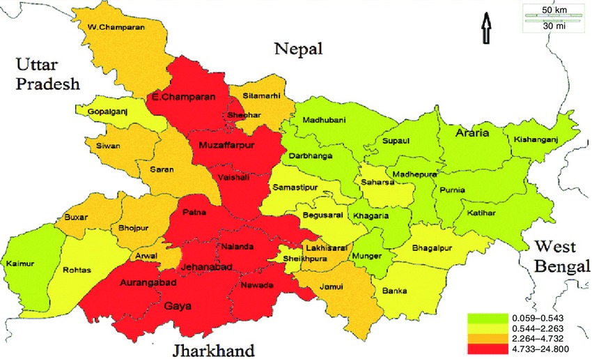 Bihar Map- 13angle.com