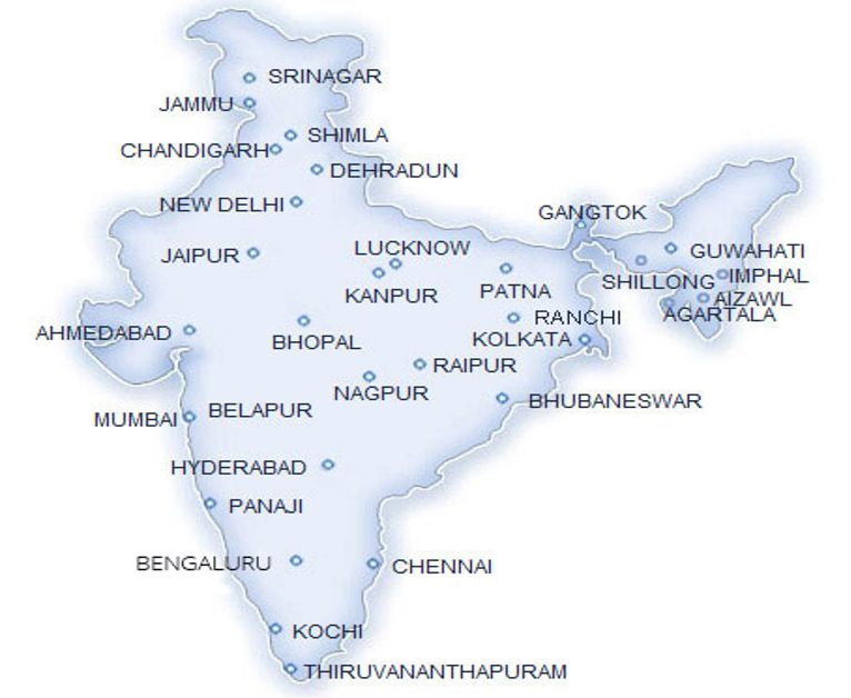 31 branches of RBI Shown in the map- 13angle.com