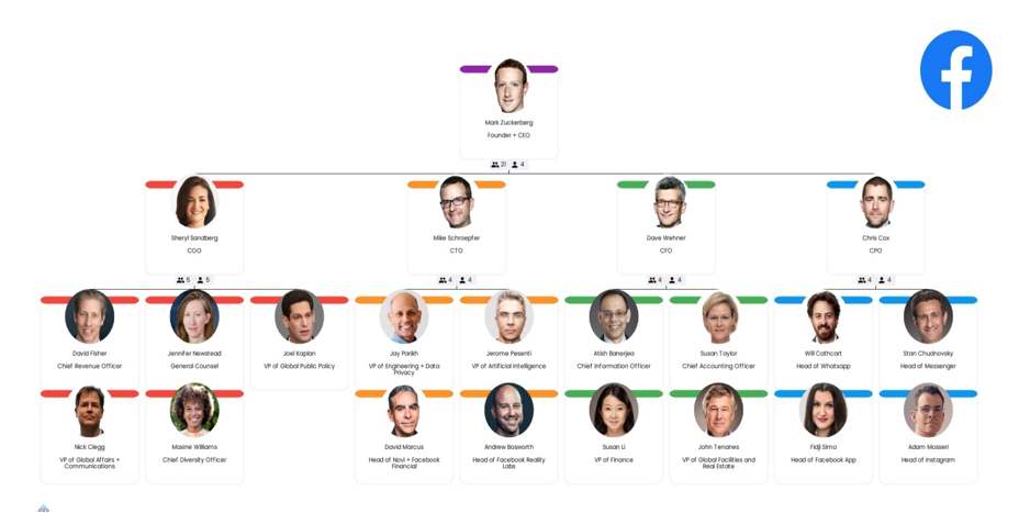 Organizational Chart of Meta- 13angle.com