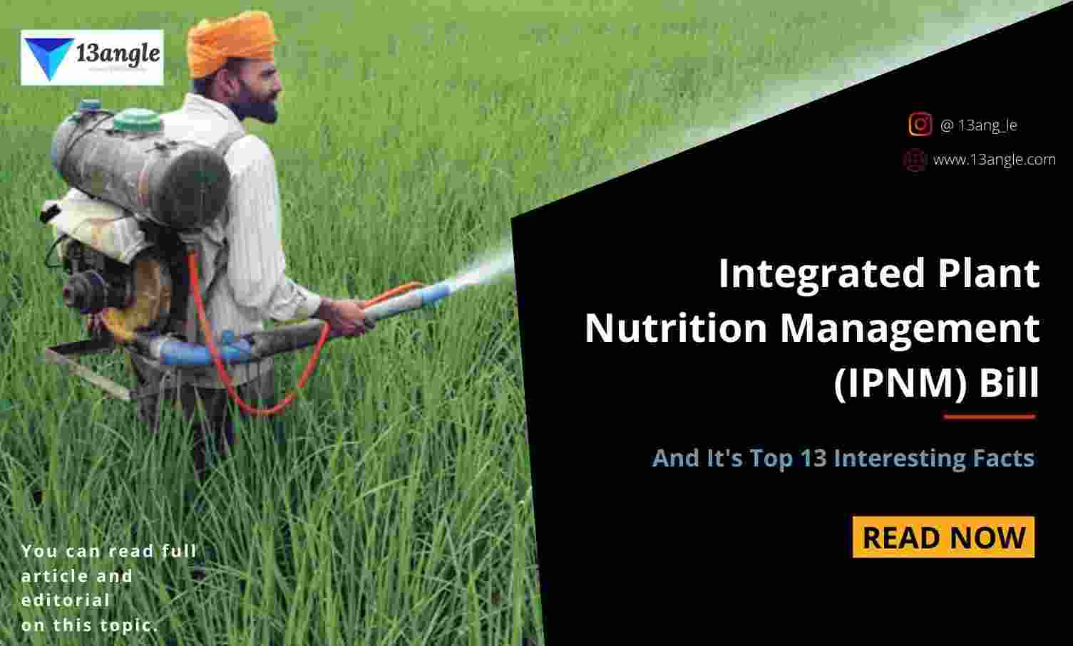 Integrated Plant Nutrition Management (IPNM) Bill- 13angle.com