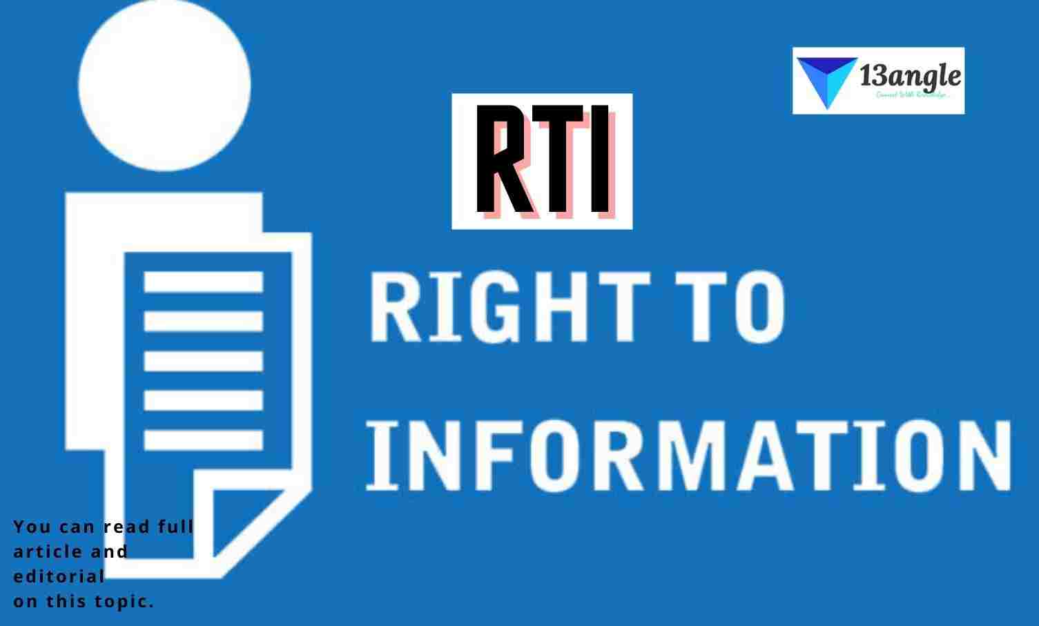 RTI and its top 13 interesting facts- 13angle.com