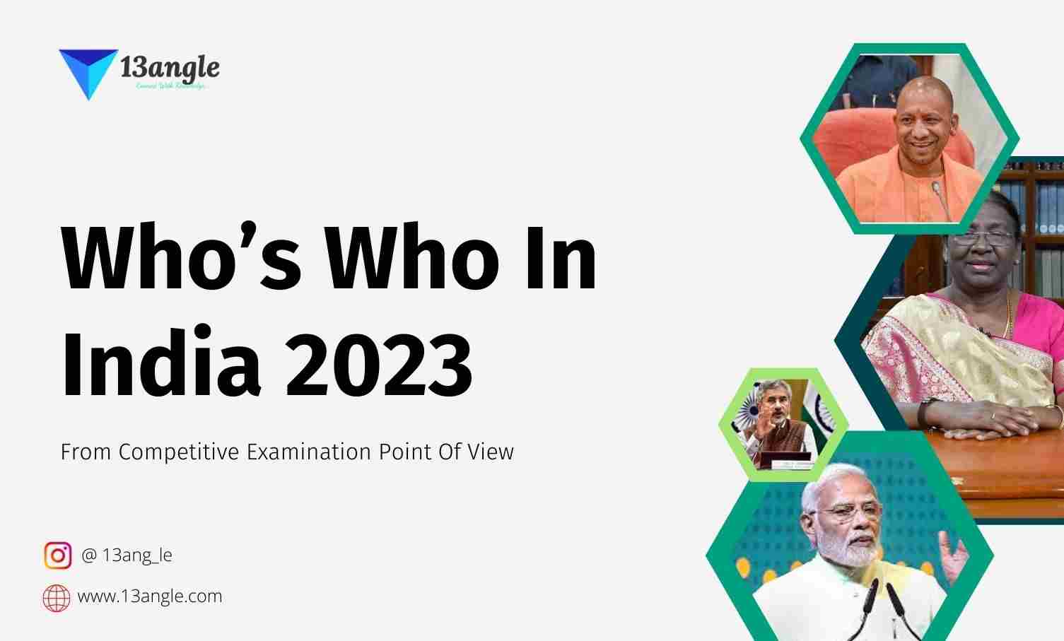 Who’s Who In India 2023- 13angle.com